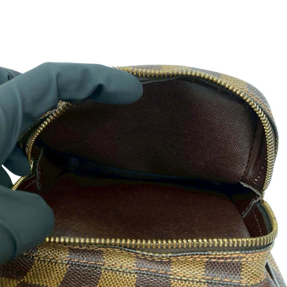 LOUIS VUITTON Authentic Brown Damier Leather Pochette Shoulder Bag - Picture 10 of 10